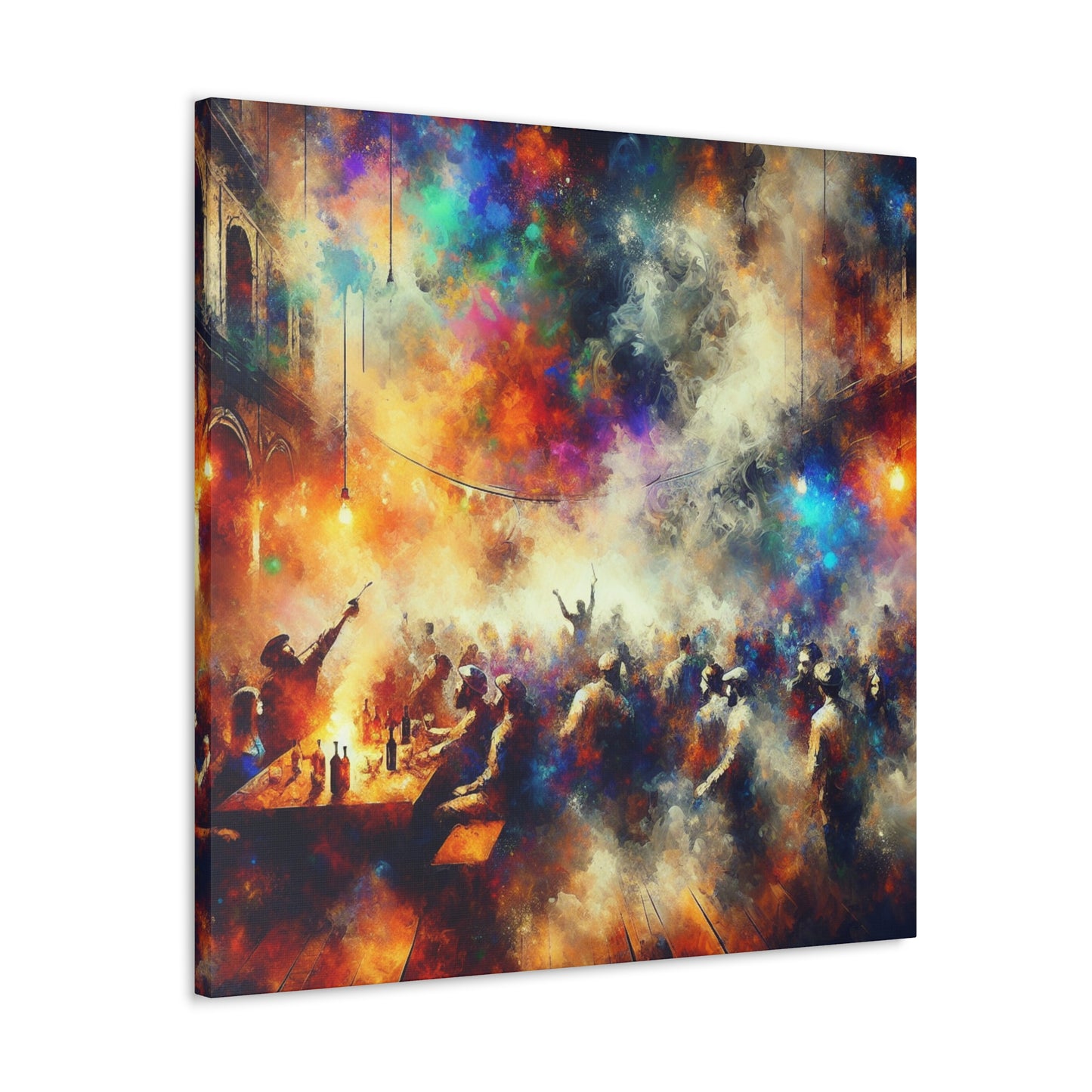 "Hazy Tavern Revelry" - Canvas