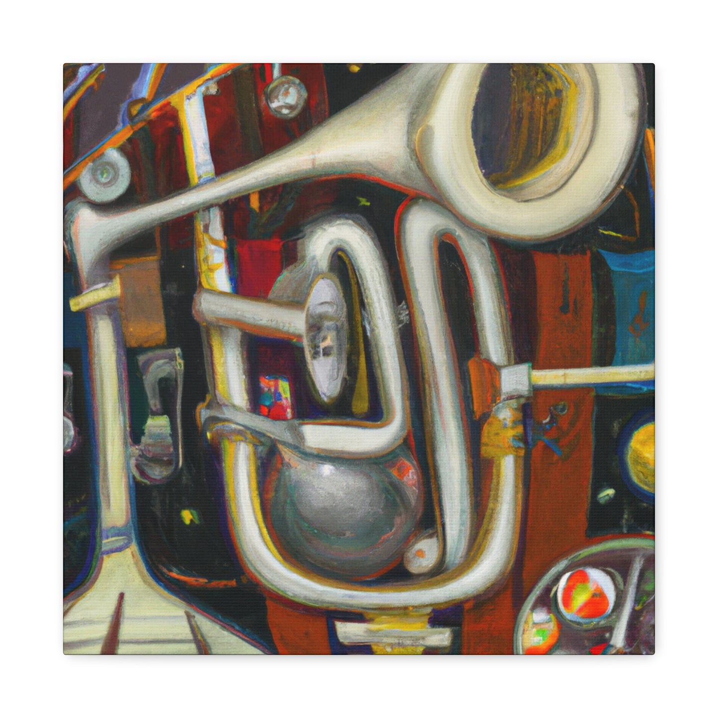 "Brassy Surreal Trumpet" - Canvas