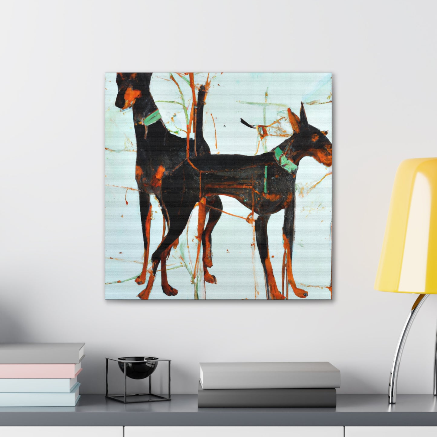 "Doberman Pinscher Odyssey" - Canvas