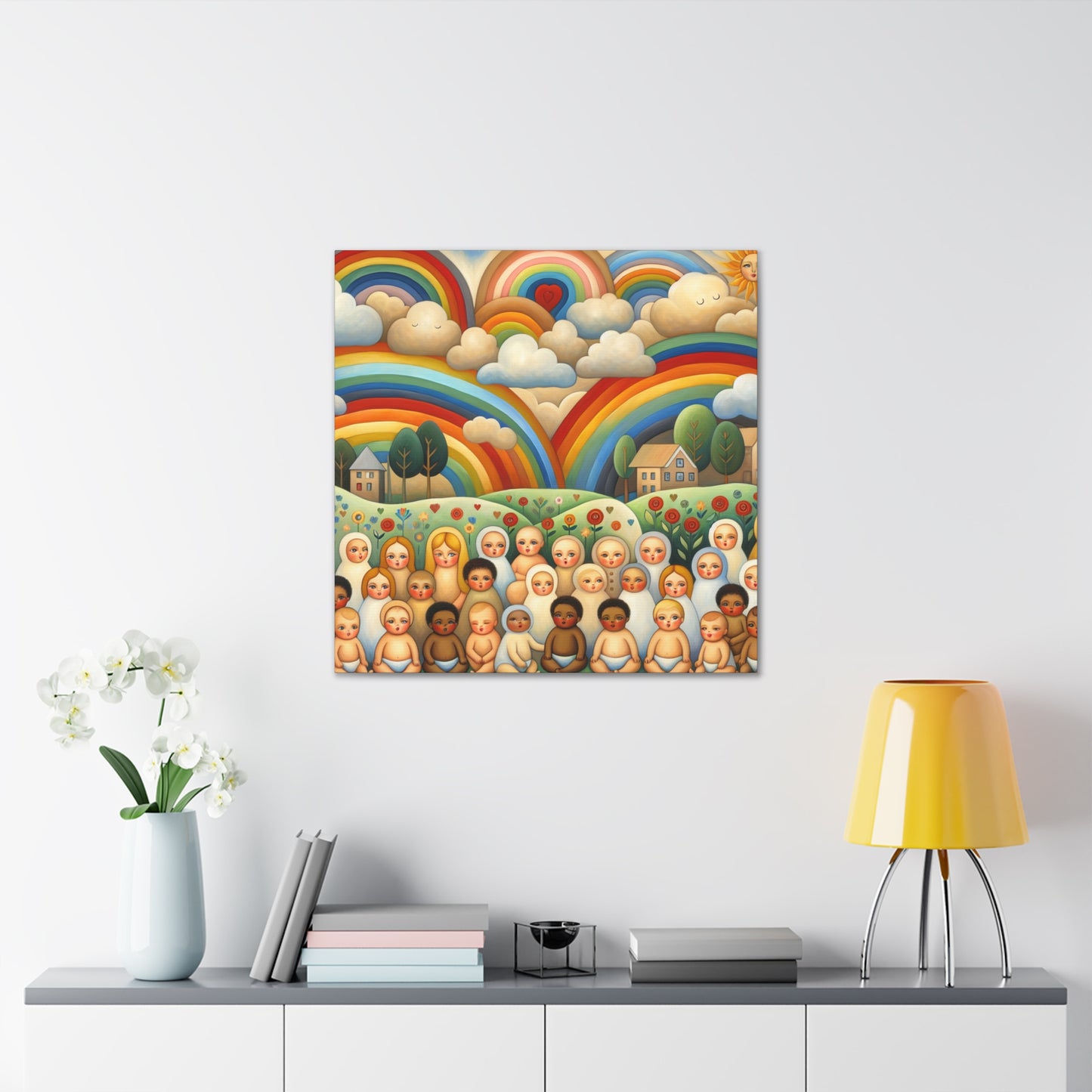 Whimsical Sky of Colors - Canvas