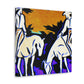 "Horses in Pasture Scene" - Canvas