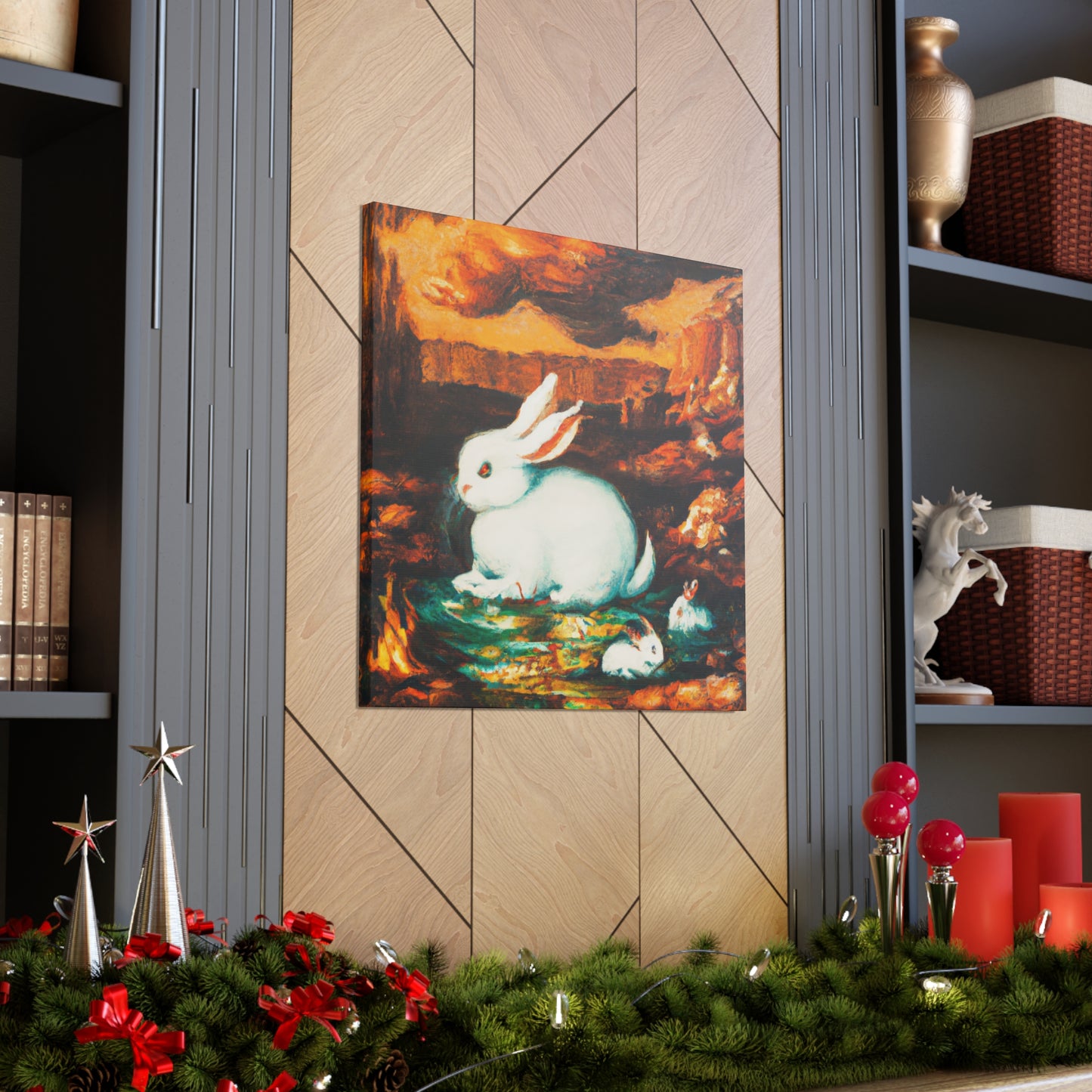 Rabbit in Neoclassicism - Canvas