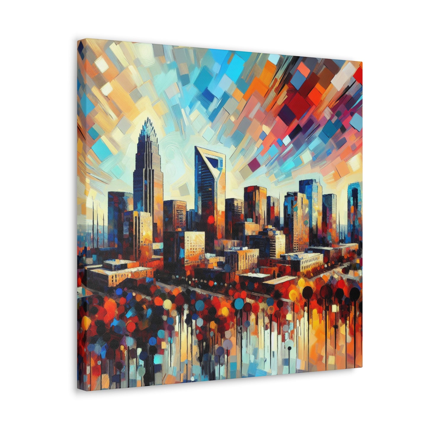 "Metropolitan Vibrance Charlotte Nights" - Canvas