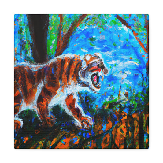 Tiger's Ferocious Roar - Canvas