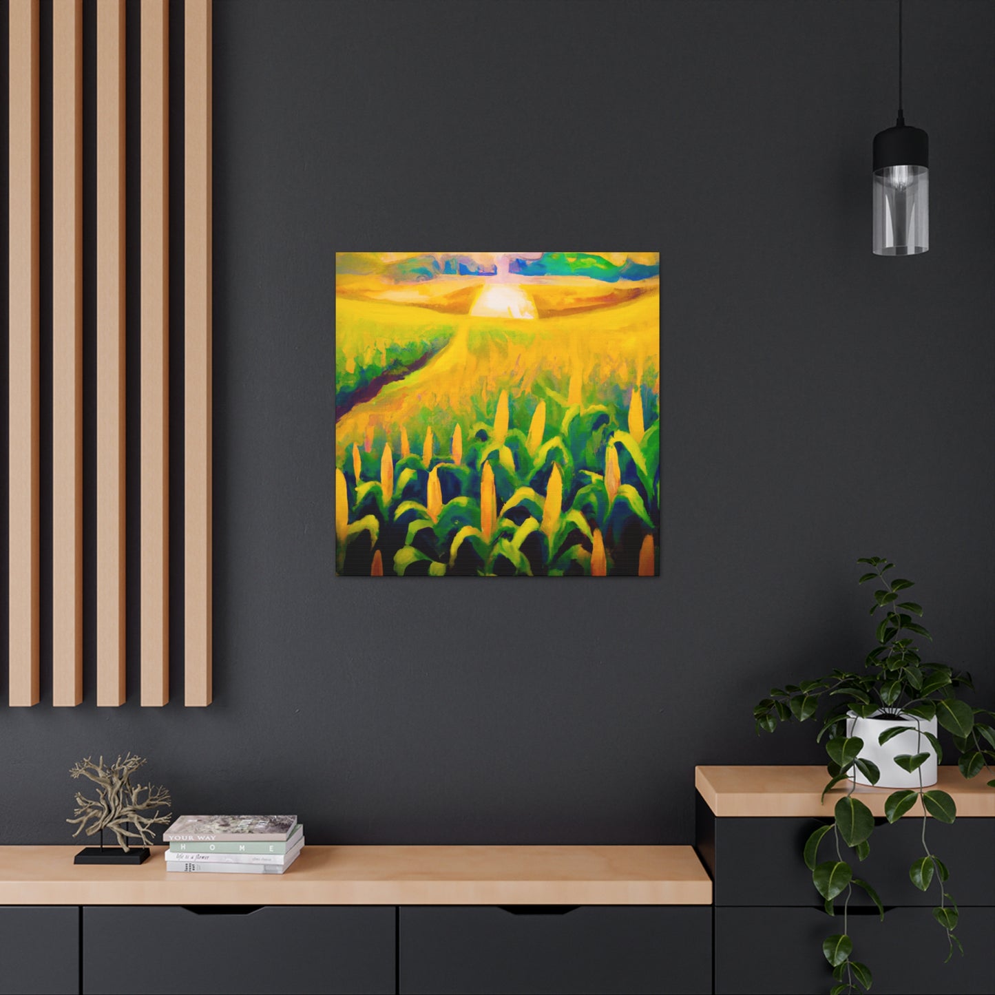 "Corn Field in Moonlight" - Canvas