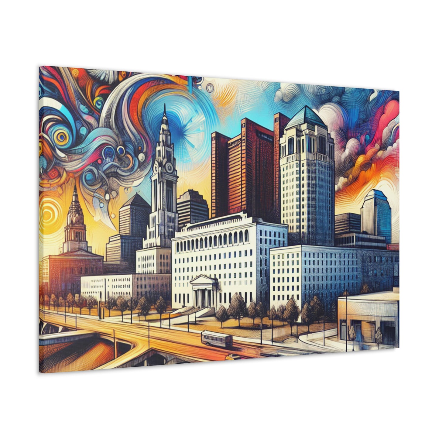 "Enigmatic Columbus Dreamscape" - Canvas