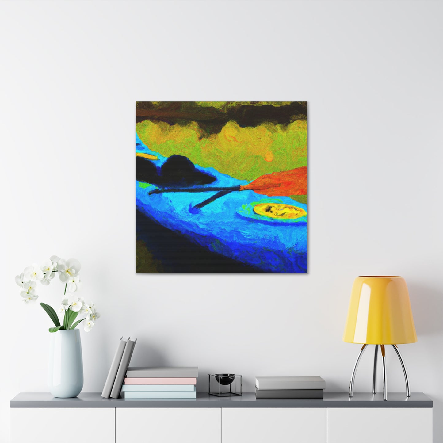 "Kayak in Moonlight Dream" - Canvas