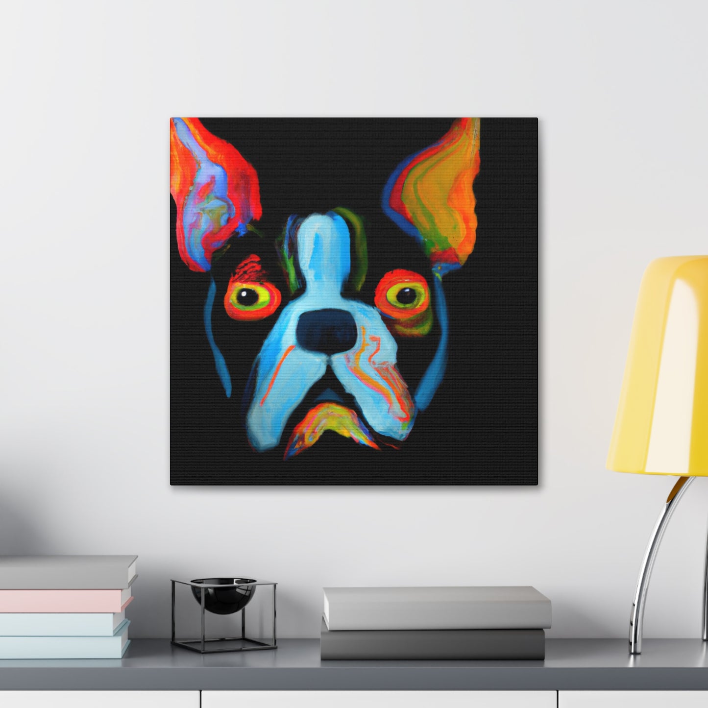 "Boston Terrier Symbiosis" - Canvas