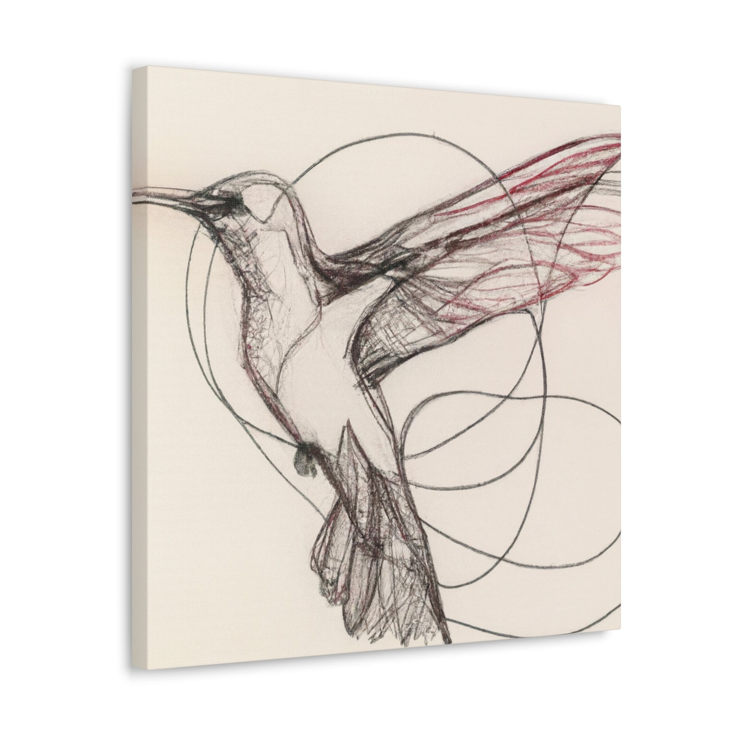 "Ruby Hummingbird Delight" - Canvas