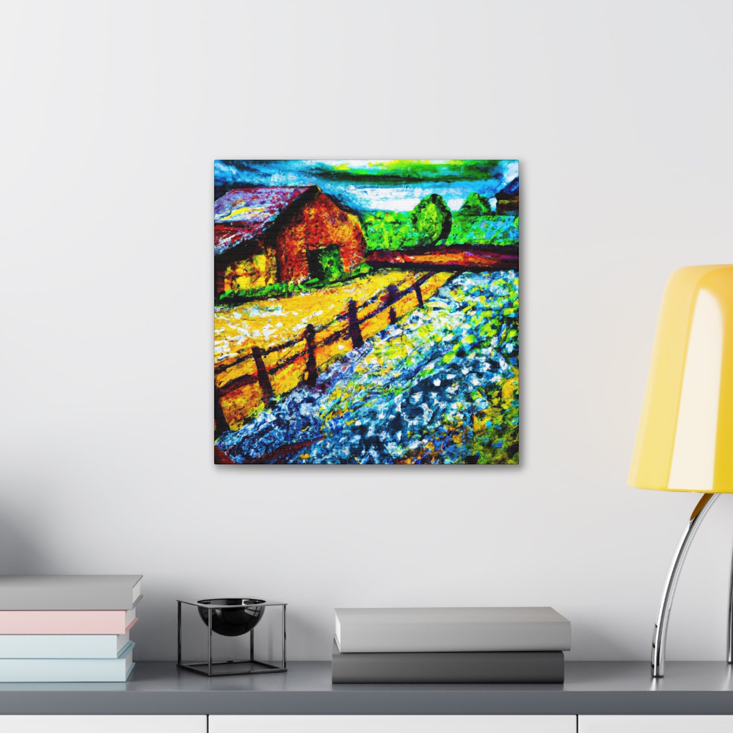 Farmhouse Expressionism Dream - Canvas