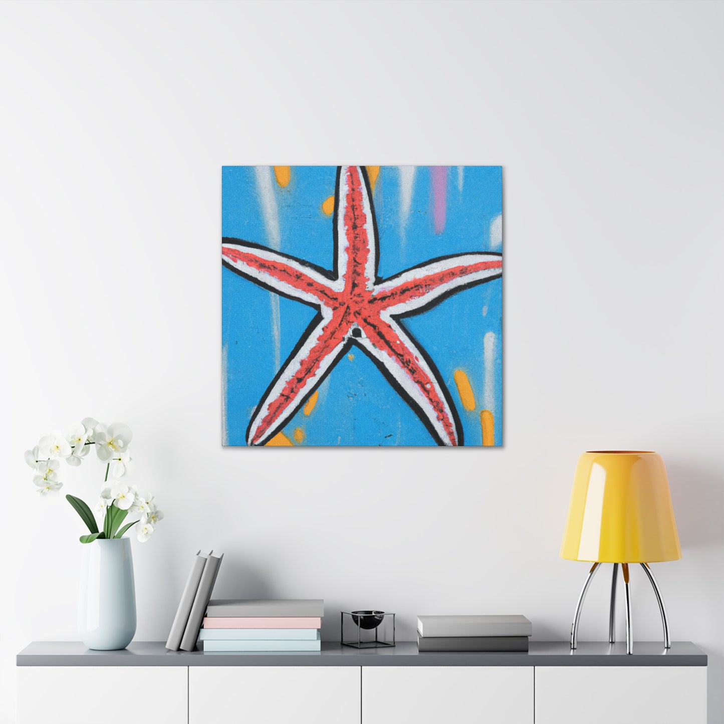 Vibrant Starfish Splendor - Canvas