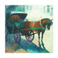 "Carriage, On Horseback" - Canvas