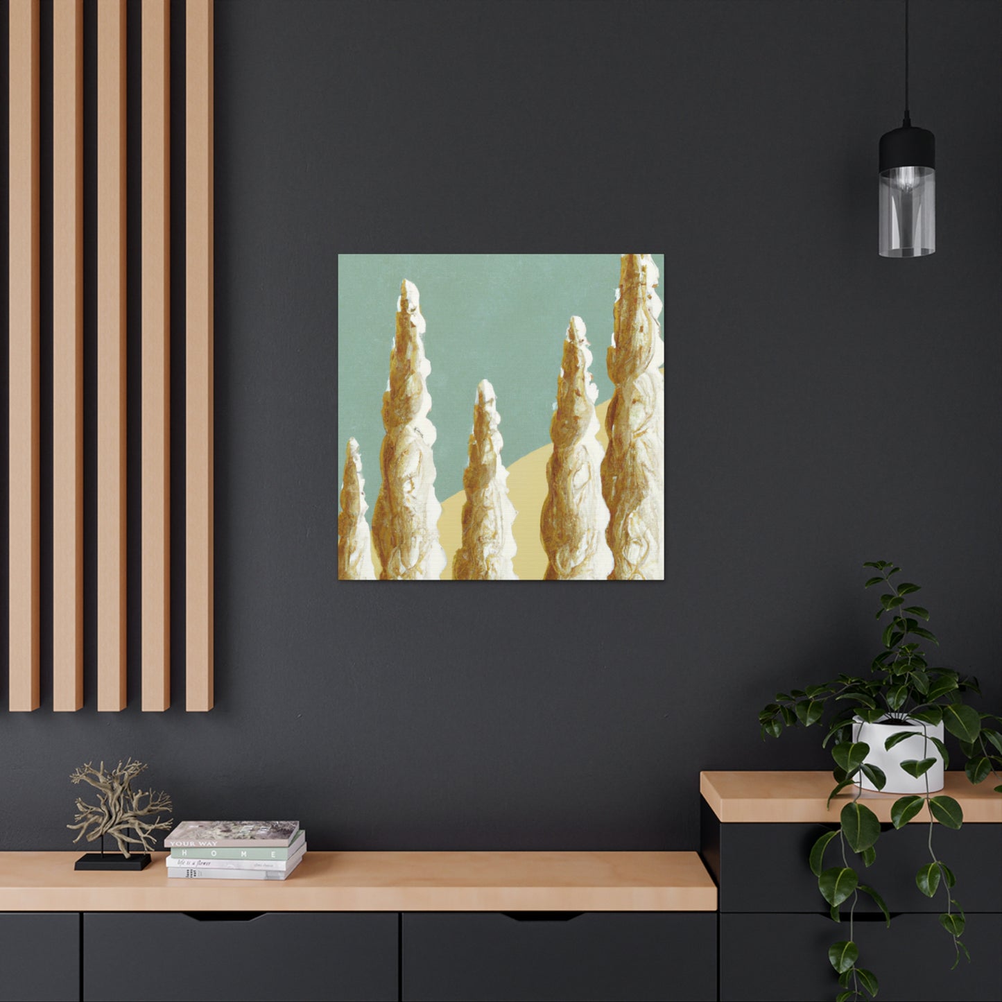 "Cypress in Moonlight" - Canvas