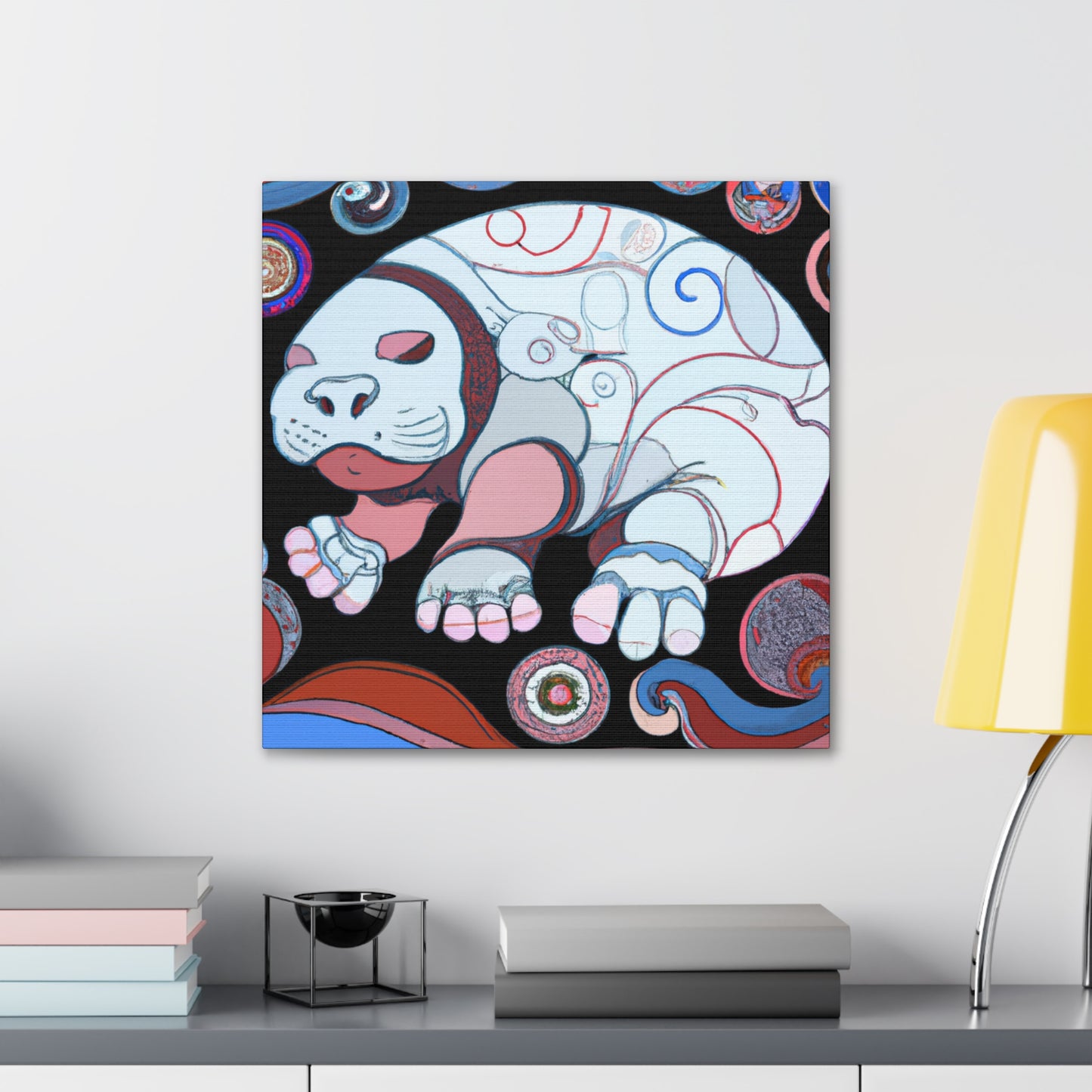 "Manatee's Moonlit Dream" - Canvas