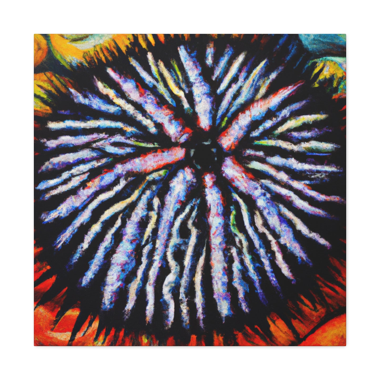 Sea Urchin Impasto - Canvas