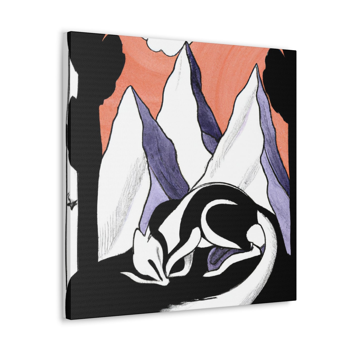 Skunk in Spring Blooms - Canvas