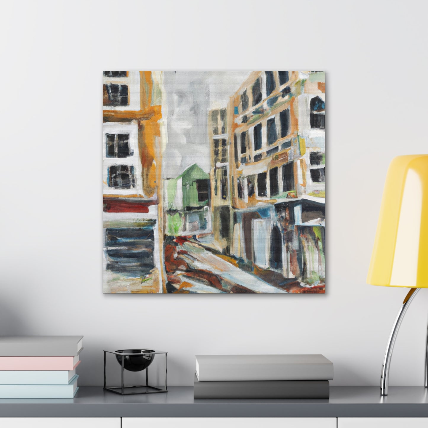 "Expressionist Urban Dreamscape" - Canvas