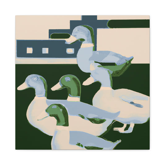 "Duck in Deco Style" - Canvas