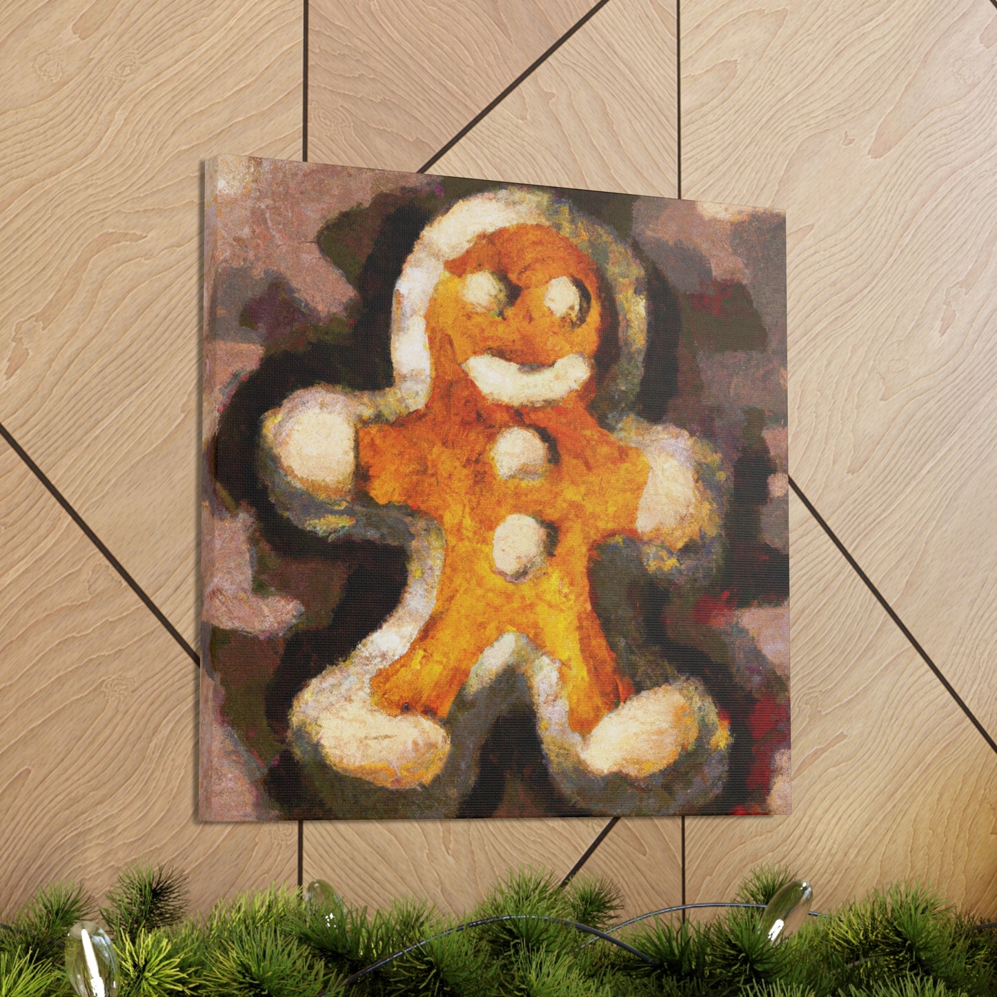 Gingerbread Man Deco - Canvas