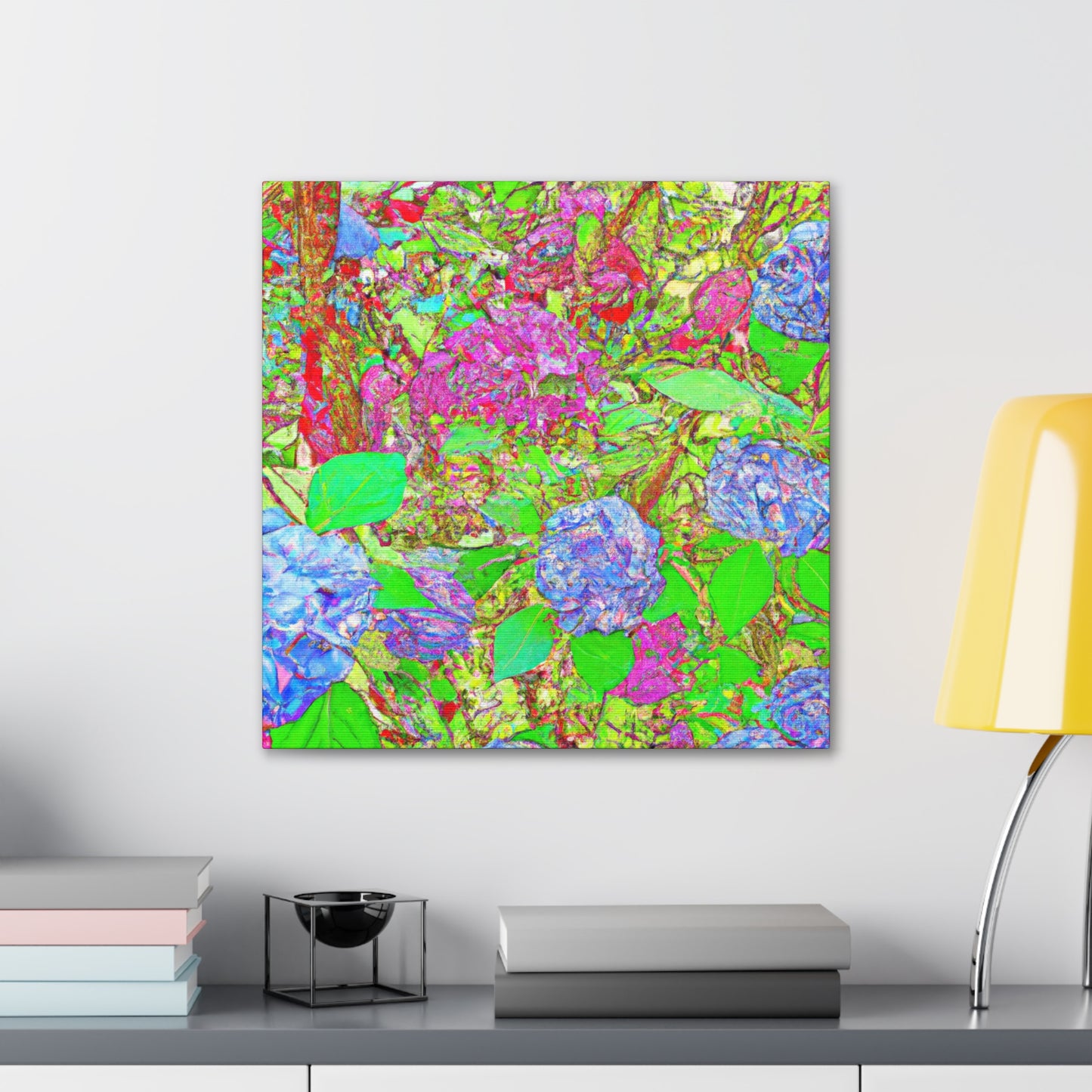 "Blooming Hydrangea Bouquet" - Canvas