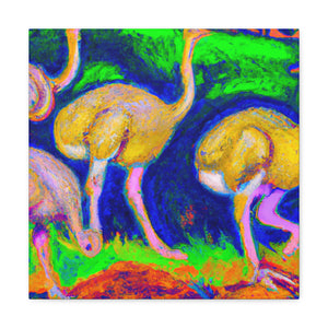 Ostrich Dreamscape Painting - Canvas