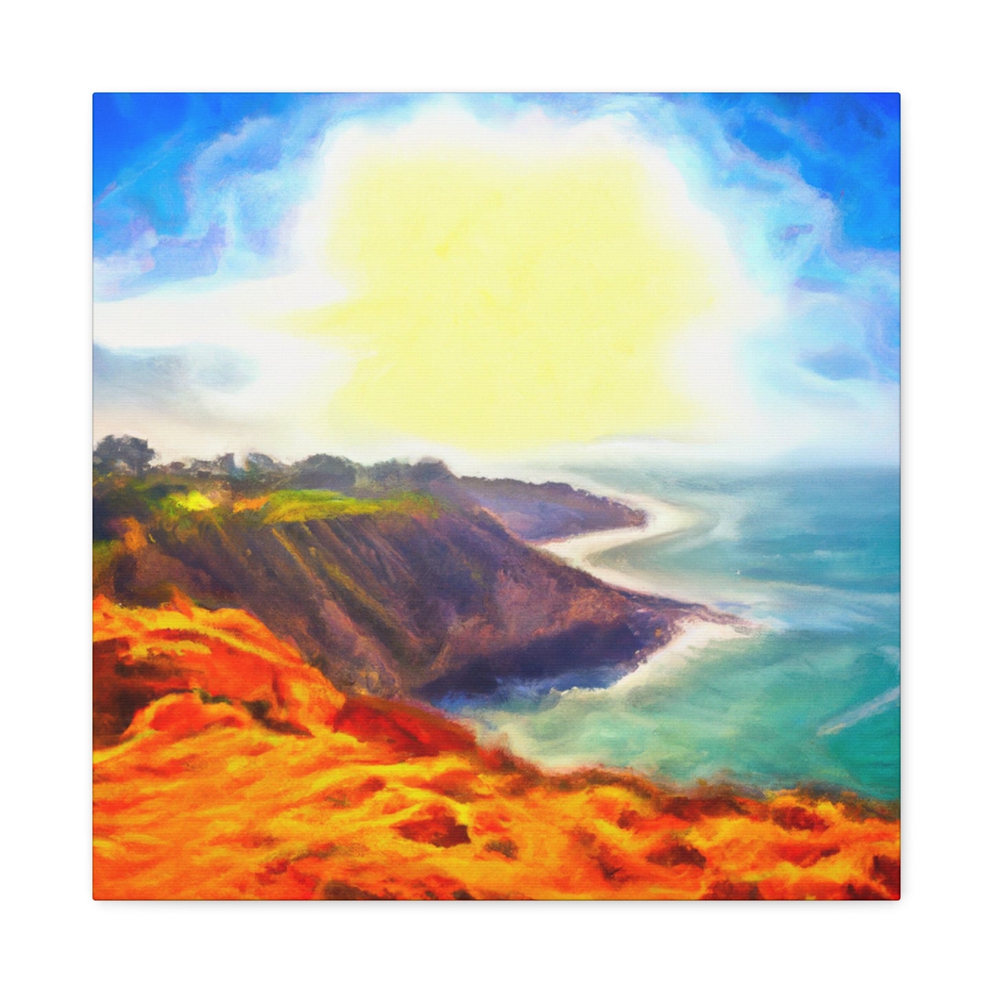 Vast Moonlight Coastline - Canvas