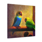 Lovebirds in Moonlight - Canvas