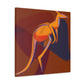 Kangaroo In Art Deco - Canvas