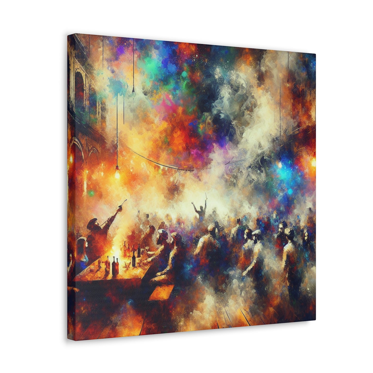 "Hazy Tavern Revelry" - Canvas