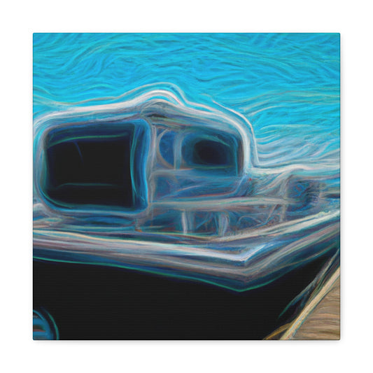 "Pontoon Boat Dreamscape" - Canvas