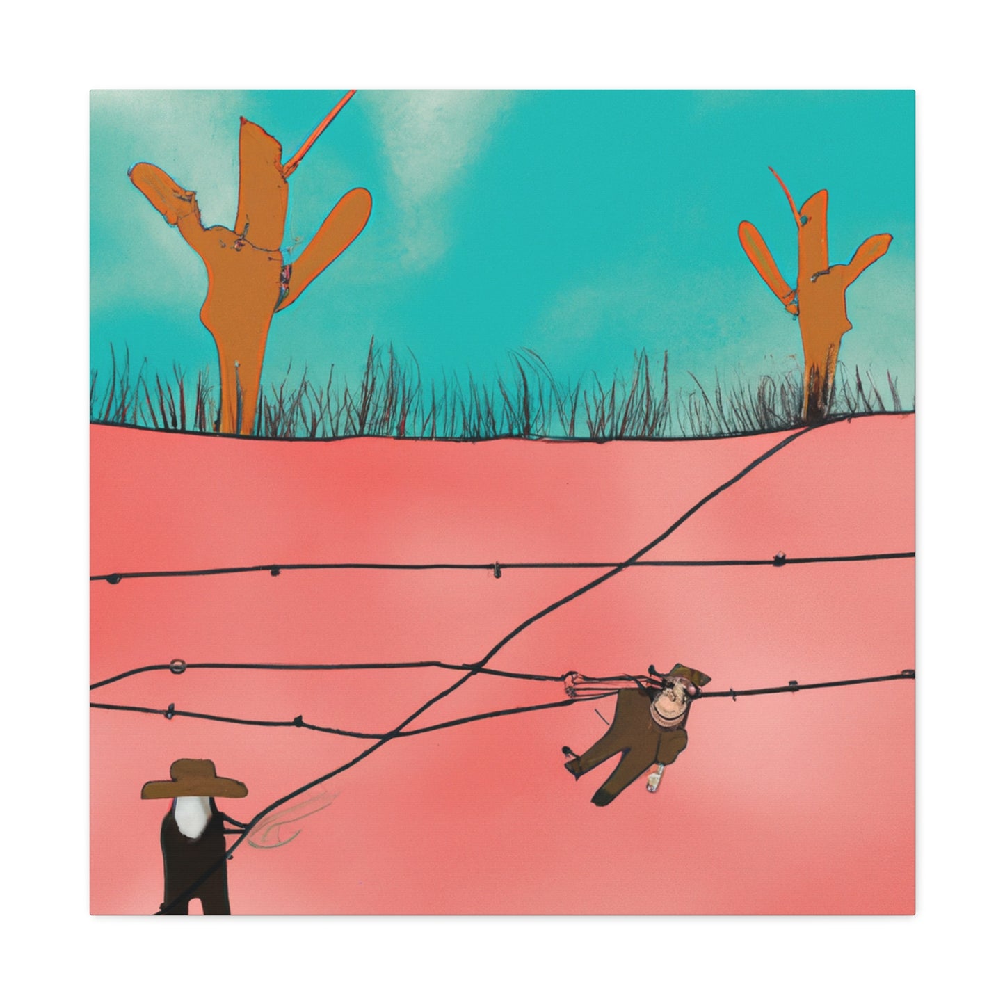 "Barbed Wire Freedom" - Canvas