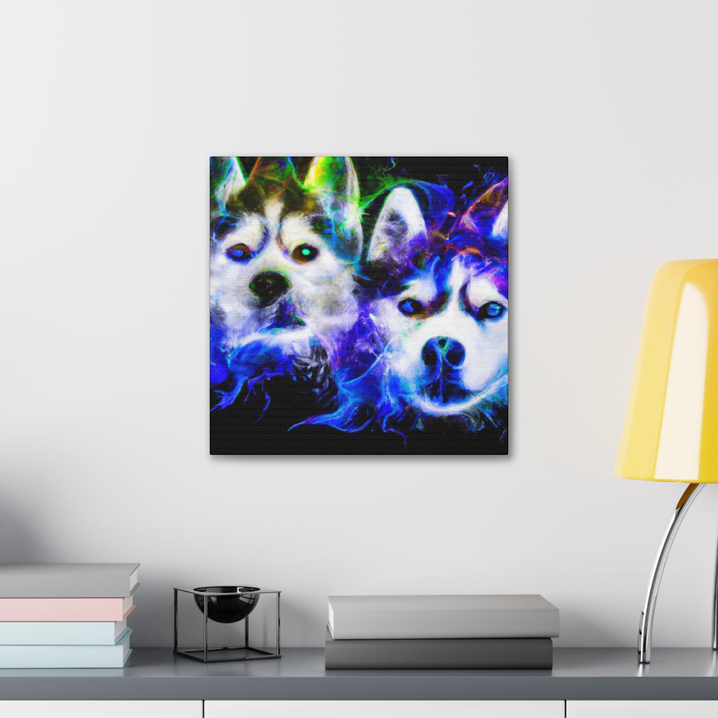 "Siberian Husky Dreamscape" - Canvas