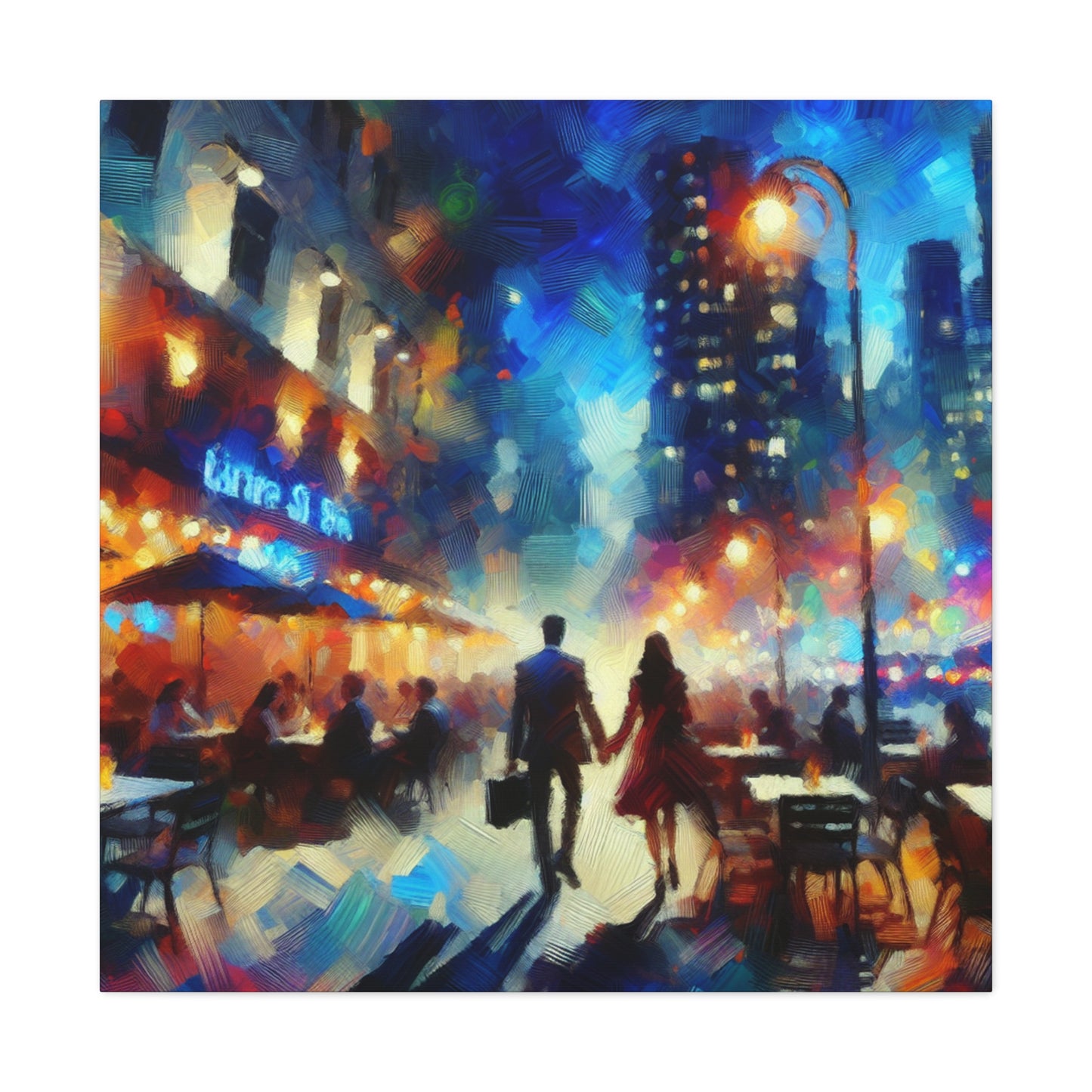 Romantic Evening Stroll - Canvas