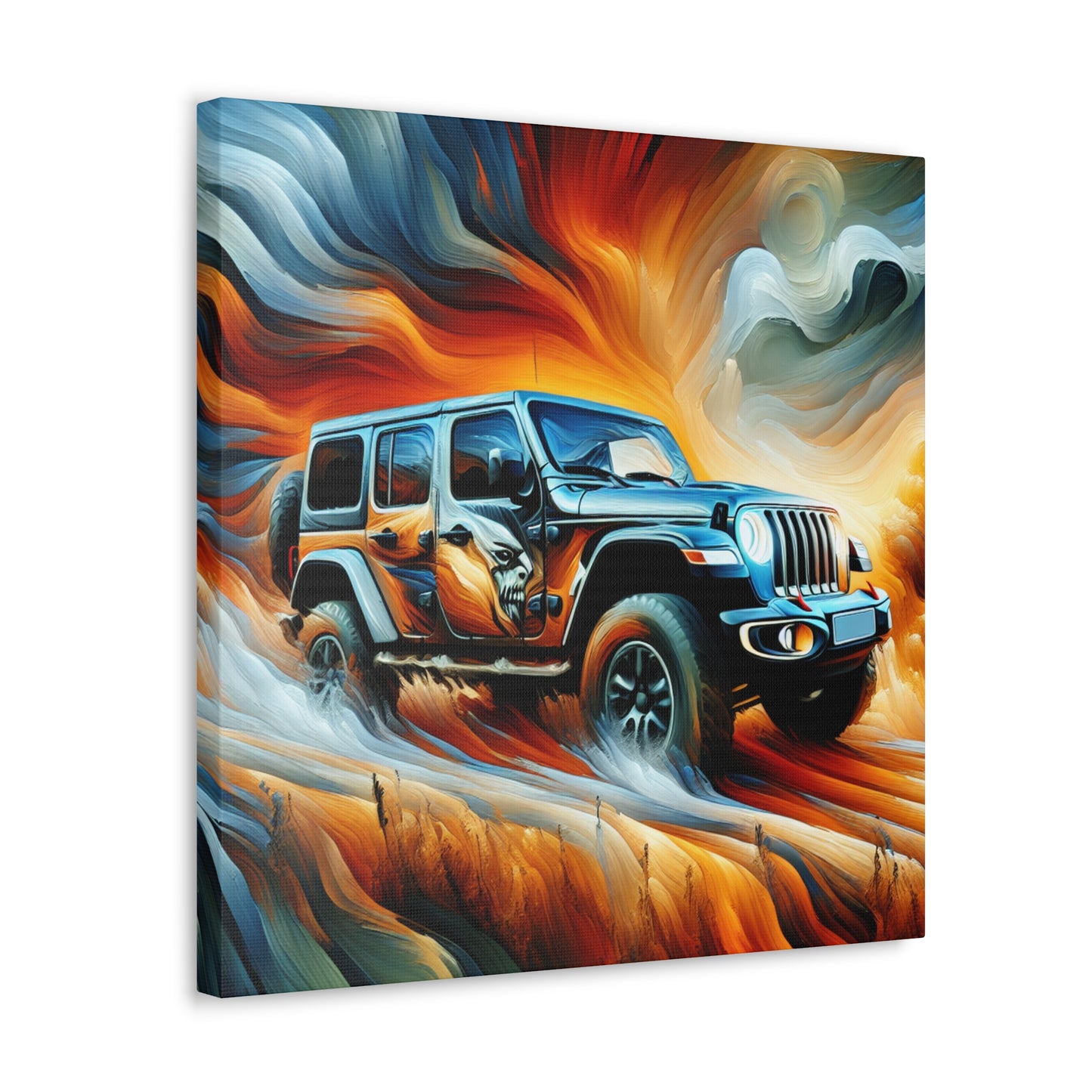 "Mystical Jeep Dreamscape" - Canvas