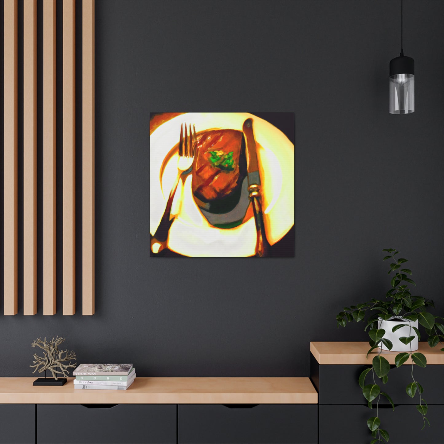 "Steak Sizzling Supremacy" - Canvas