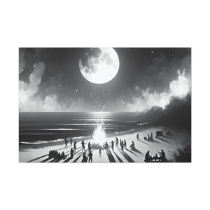 Lunar Revelry Unfolding - Canvas