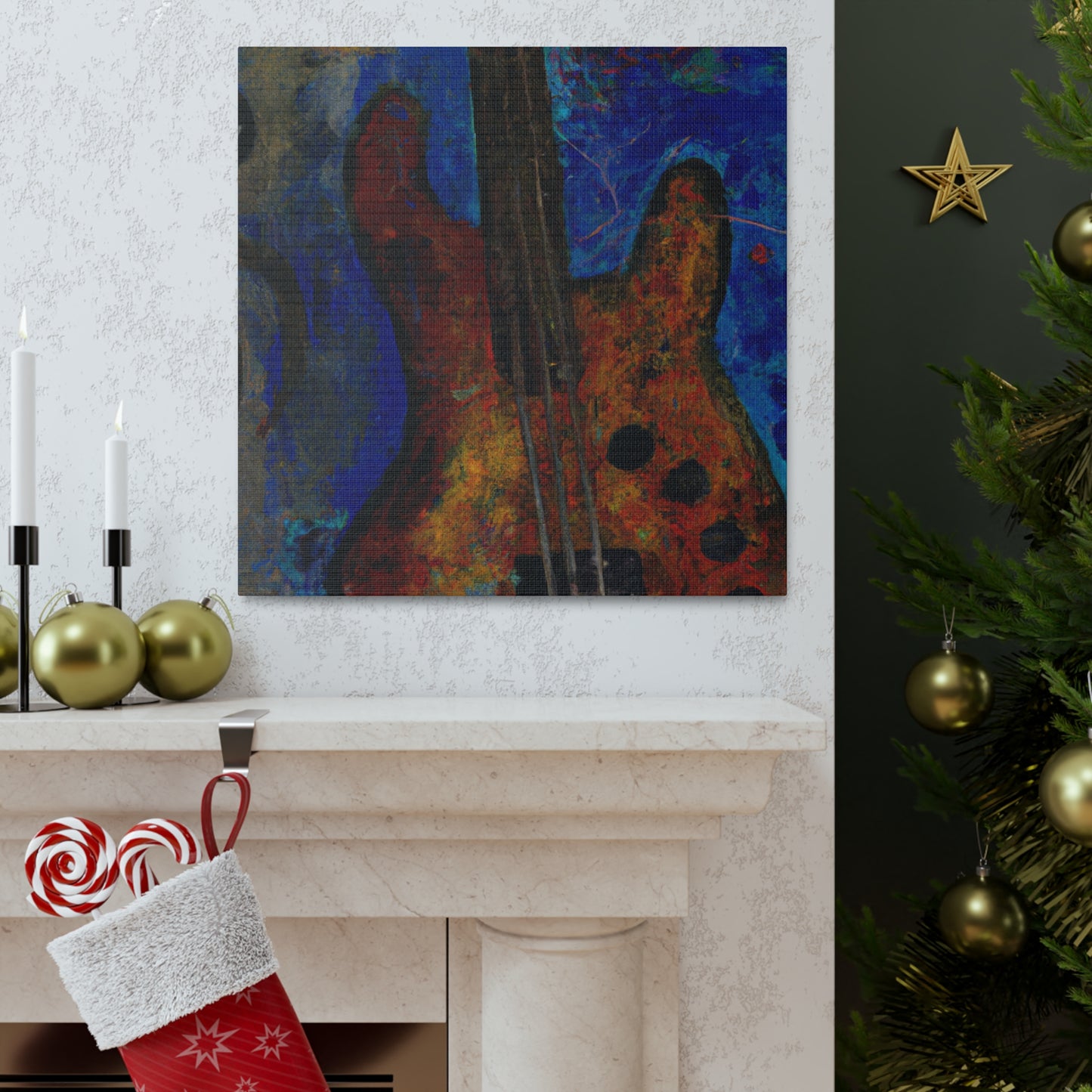 "Bass Guitar Expressionism" - Canvas