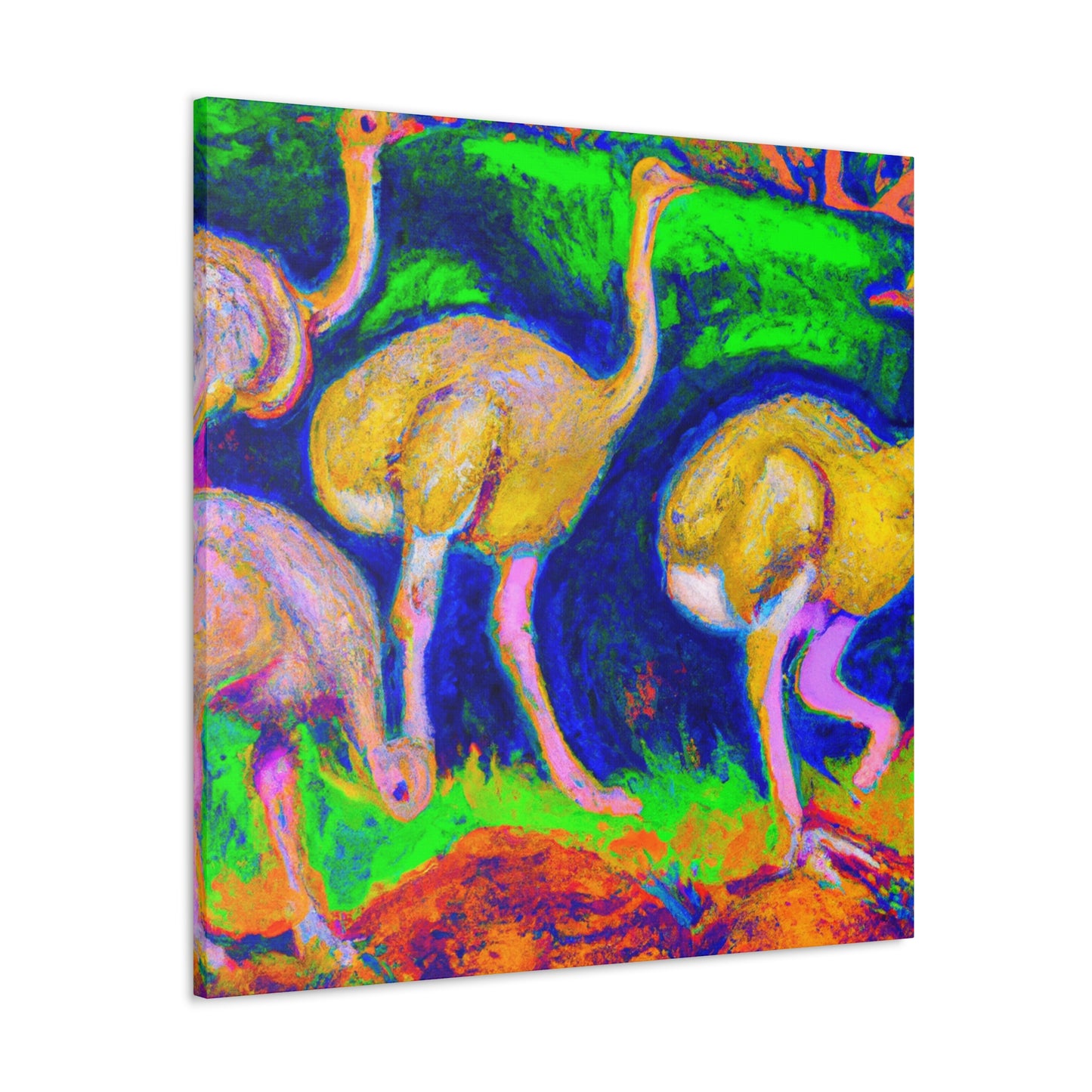 Ostrich Dreamscape Painting - Canvas