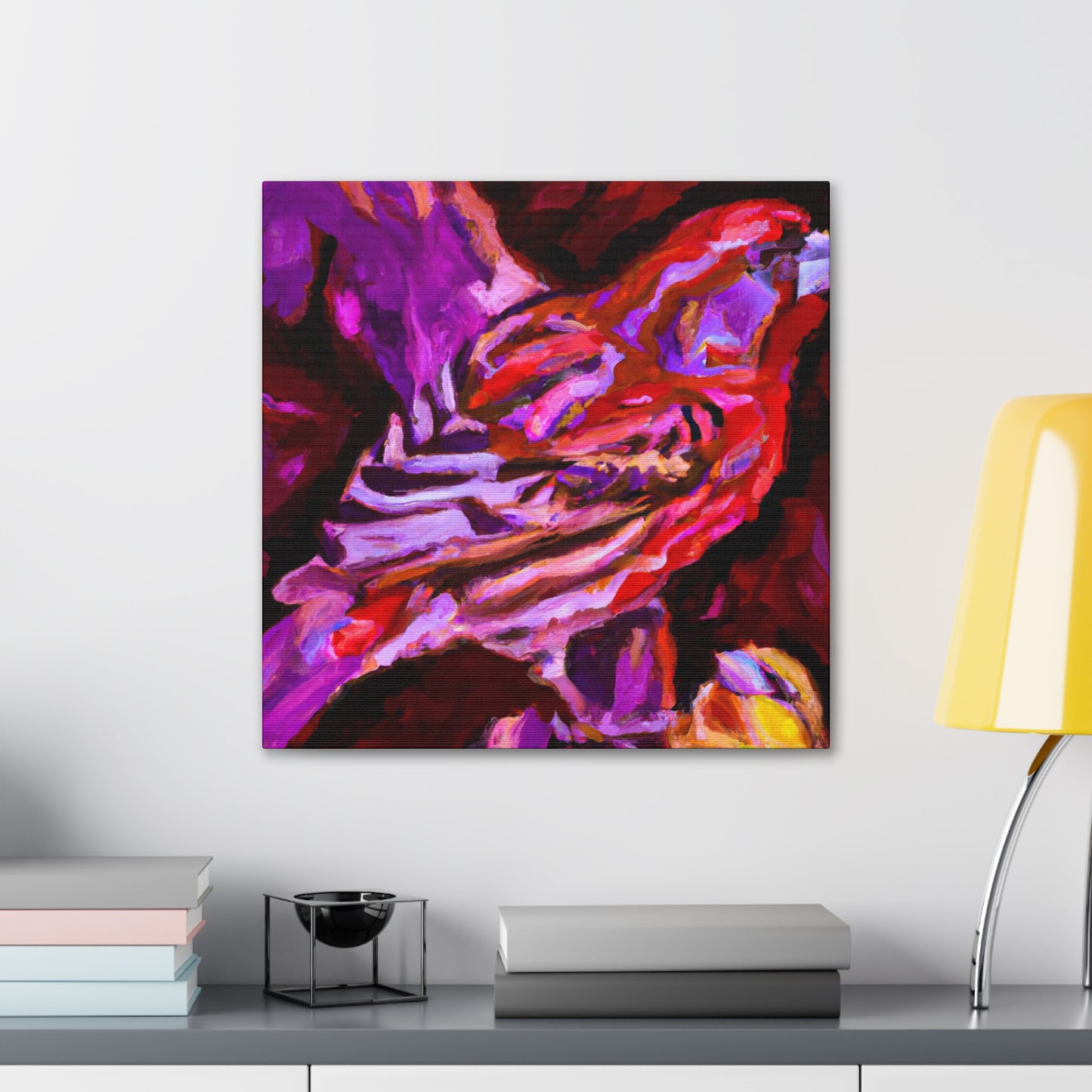 Fancy Finch Fantasia. - Canvas