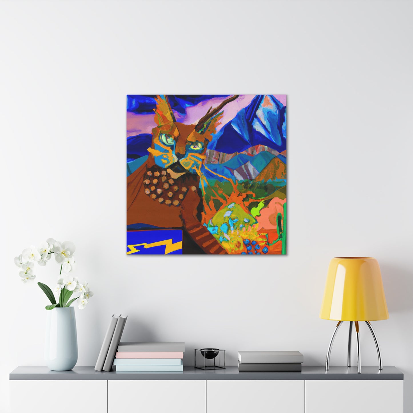 Bobcat in Wonderland. - Canvas