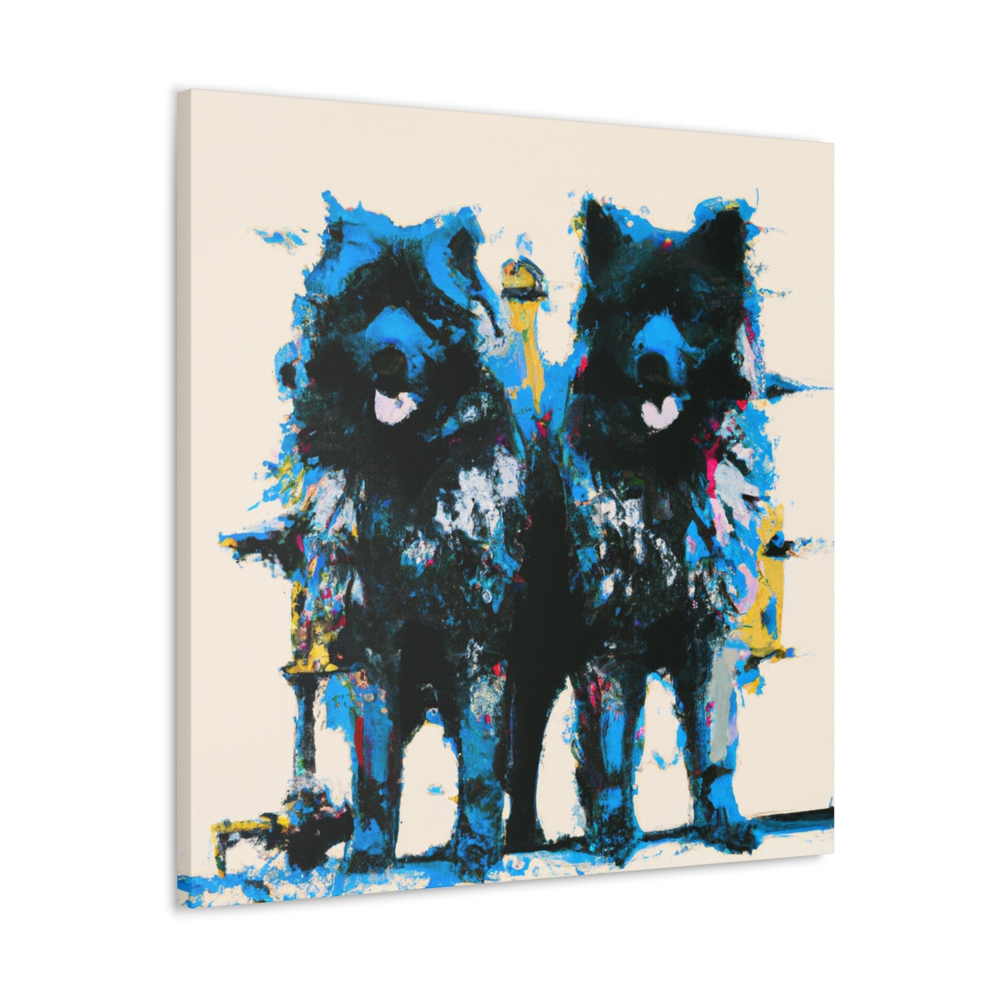 "Keeshond Through Time" - Canvas