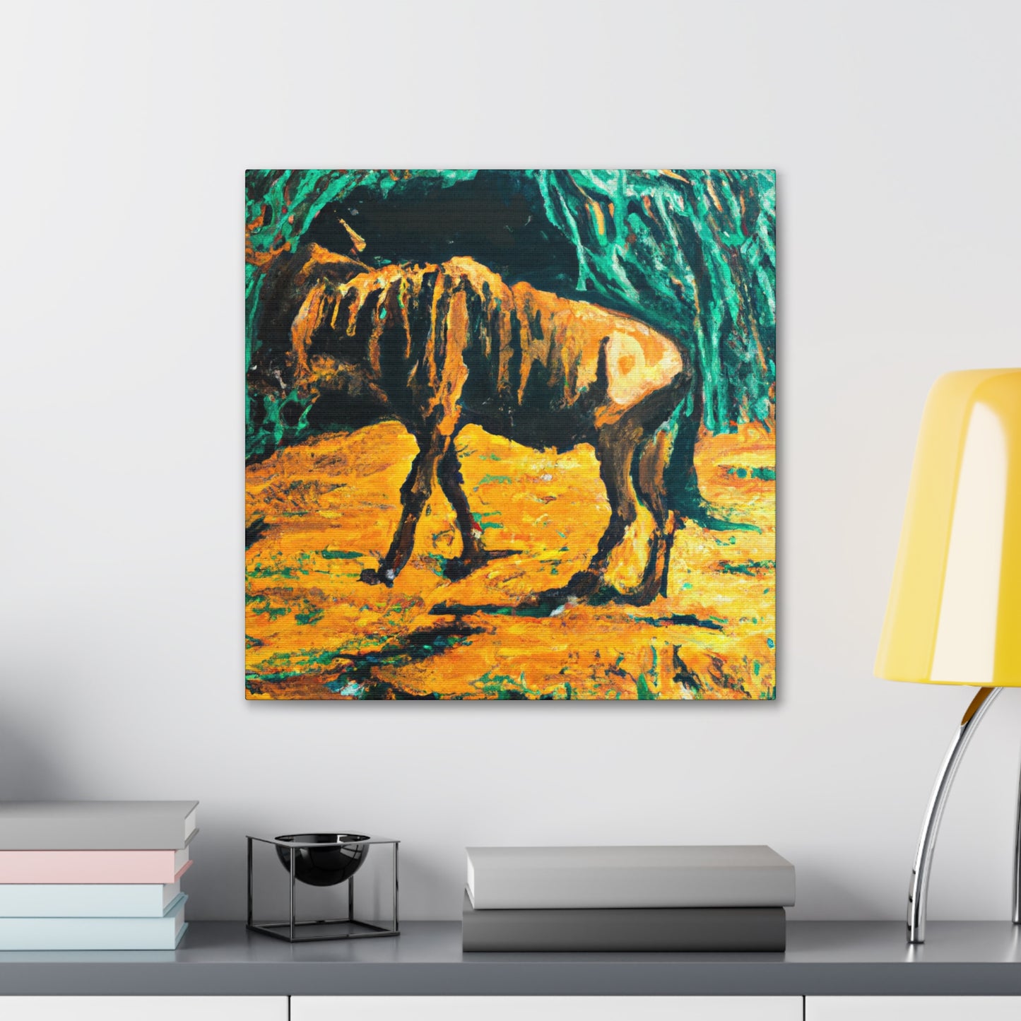 Wildebeests in Motion - Canvas