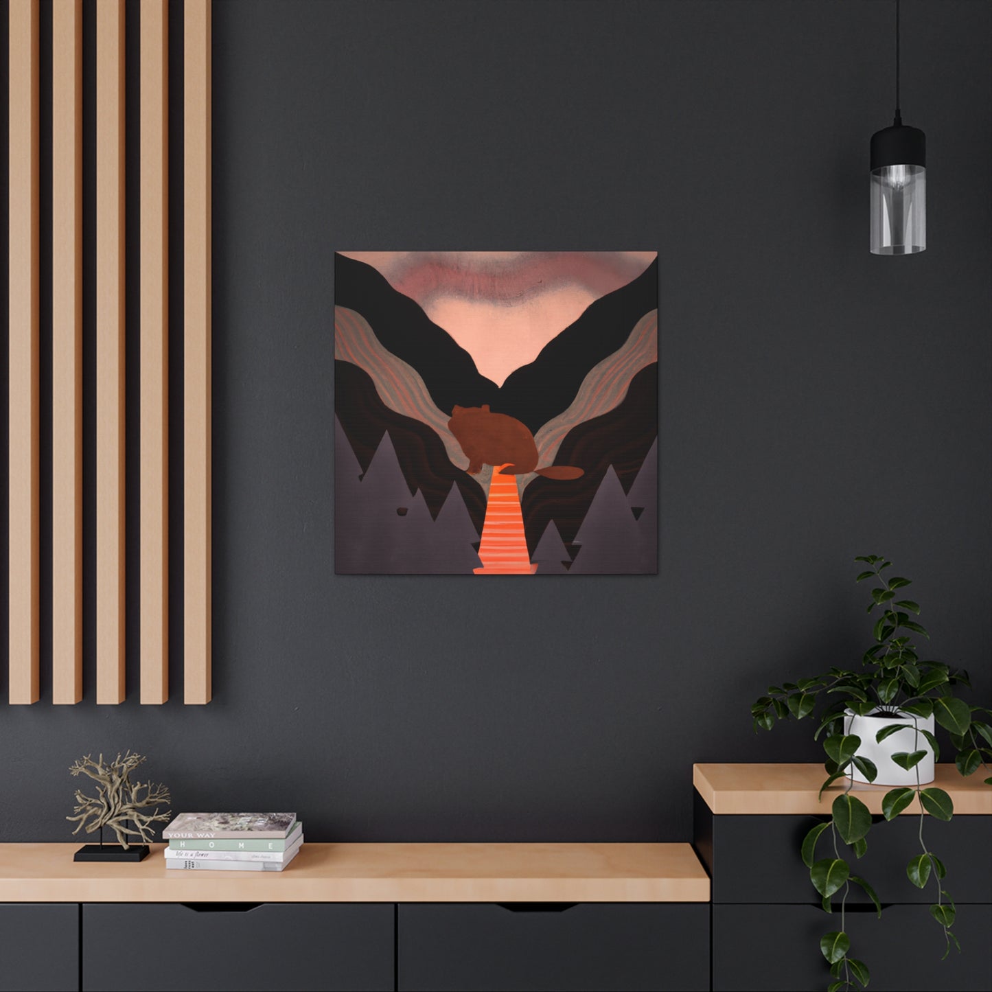 "Beaver in Art Deco" - Canvas