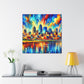 "Cityscape Symphony: Kansas" - Canvas