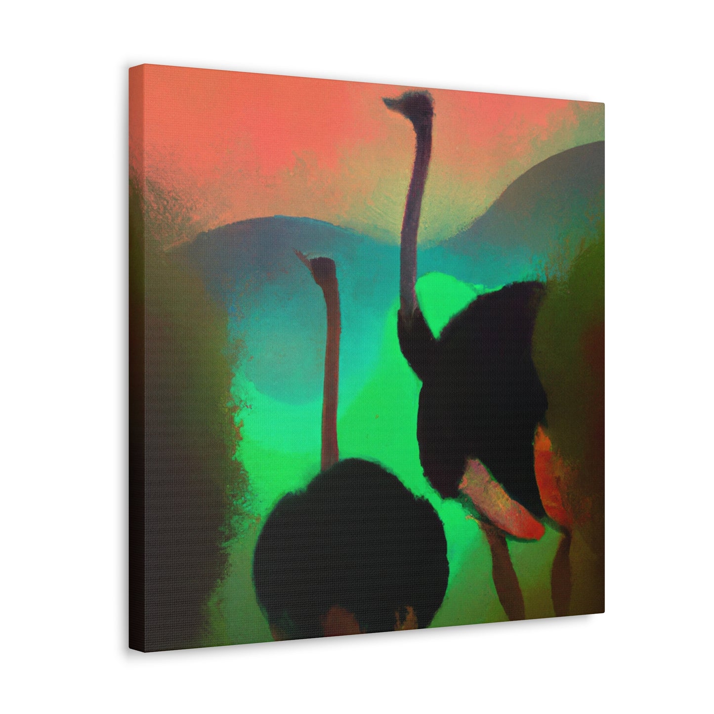 Ostriches in Motion - Canvas