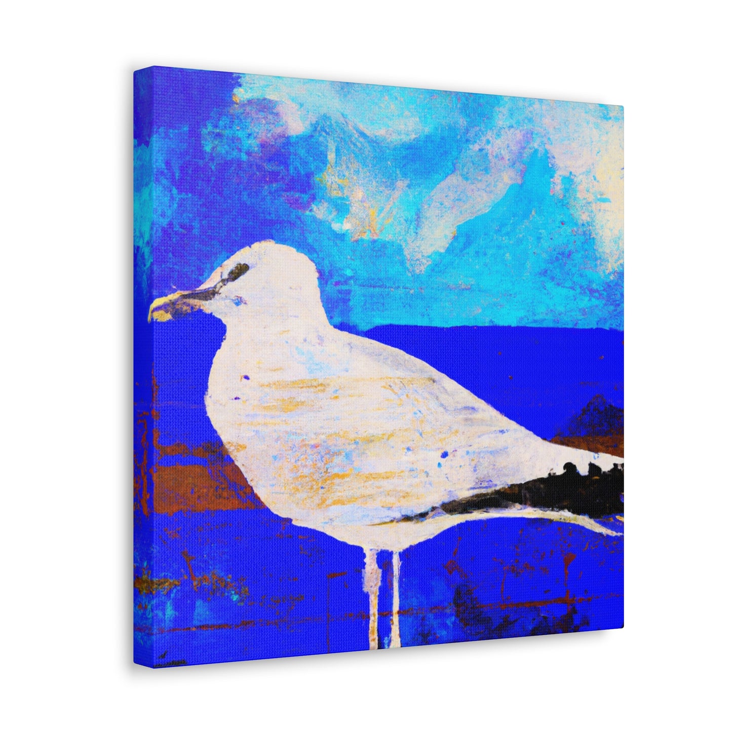 Seagulls Over Sea - Canvas