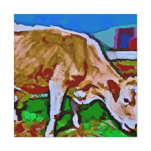 "Jersey Cow Silhouette" - Canvas