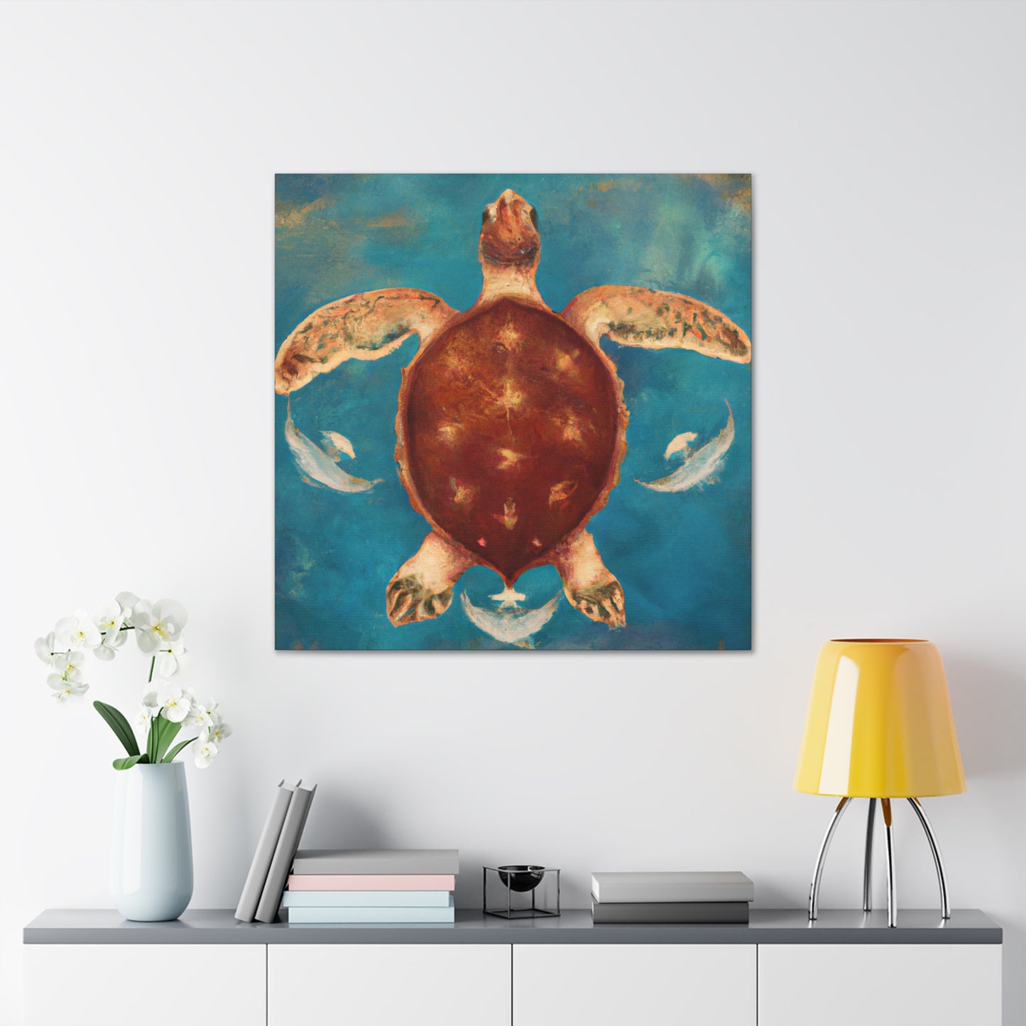 Turtle in the Sea - Canvas