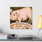 Pig with Grandeur. - Canvas