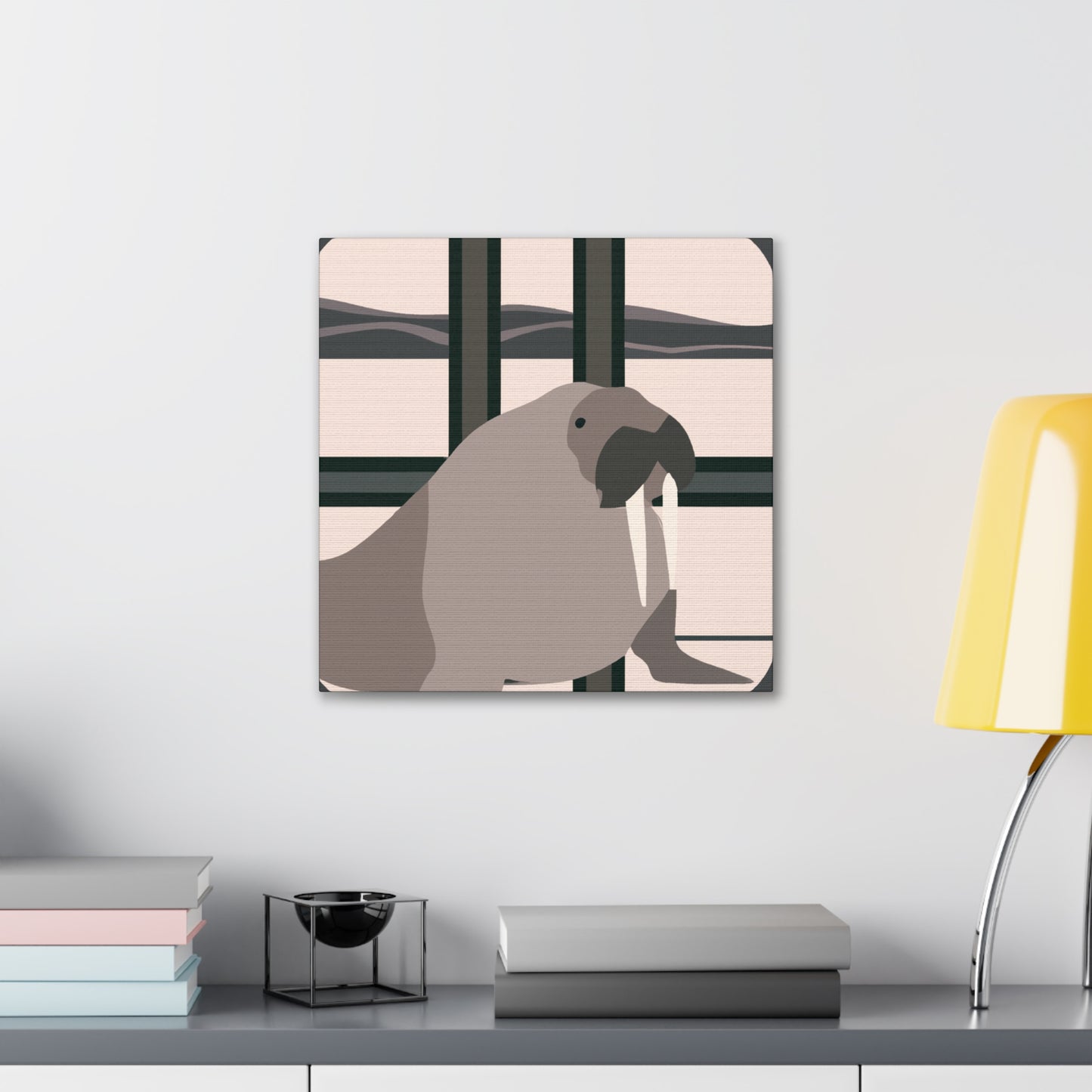 "Walrus in Art Deco" - Canvas